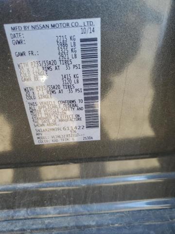 5N1AR2MM3FC611422 - 2015 NISSAN PATHFINDER S GRAY photo 13