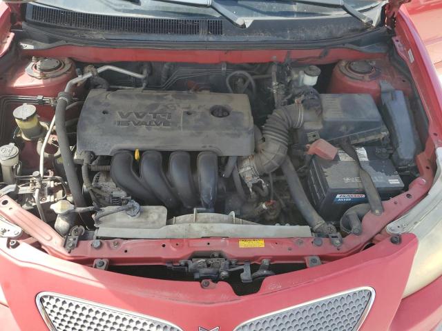 5Y2SL63885Z450874 - 2005 PONTIAC VIBE RED photo 11