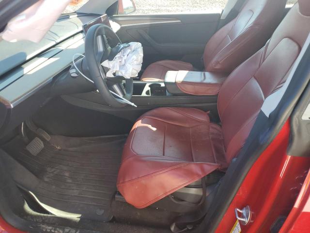 7SAYGDEE6PA099817 - 2023 TESLA MODEL Y Czerwony zdjęcie 7