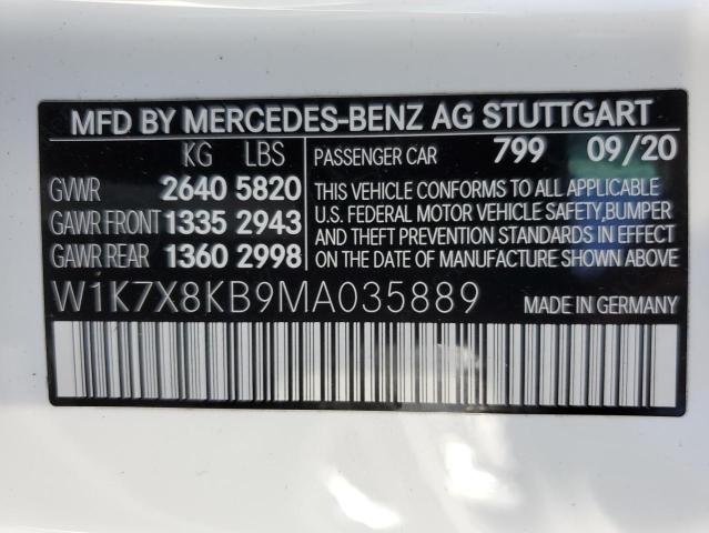 W1K7X8KB9MA035889 - 2021 MERCEDES-BENZ AMG GT 63 S WHITE photo 12