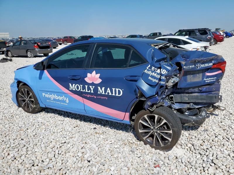 5YFBURHE1JP765355 - 2018 TOYOTA COROLLA L BLUE photo 2