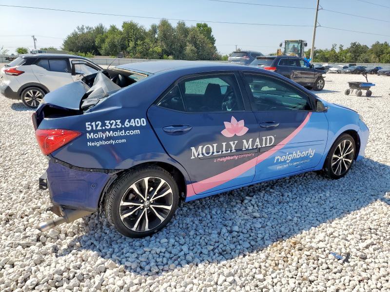 5YFBURHE1JP765355 - 2018 TOYOTA COROLLA L BLUE photo 3