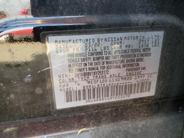 3N1AB8BV1NY253172 - 2022 NISSAN SENTRA S BLACK photo 13