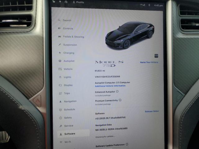 5YJSA1E23JF259266 - 2018 TESLA MODEL S BLACK photo 9