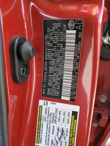 2T1BU40E29C175336 - 2009 TOYOTA COROLLA BASE 红色 照片 12