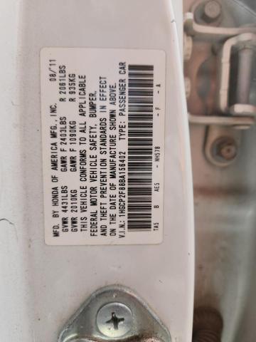 1HGCP2F88BA156402 - 2011 HONDA ACCORD EXL WHITE photo 13
