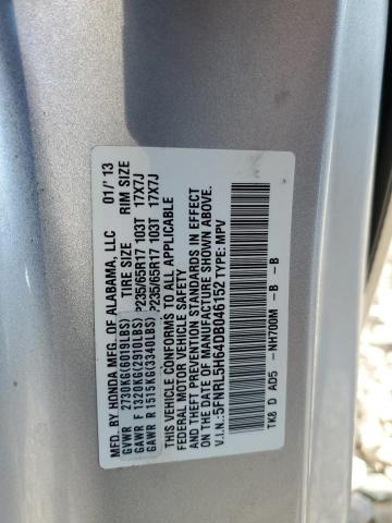 5FNRL5H64DB046152 - 2013 HONDA ODYSSEY EXL SILVER photo 13