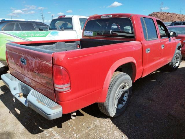 1D7HL38NX4S789639 - 2004 DODGE DAKOTA QUAD SPORT RED photo 3