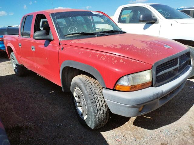 1D7HL38NX4S789639 - 2004 DODGE DAKOTA QUAD SPORT RED photo 4