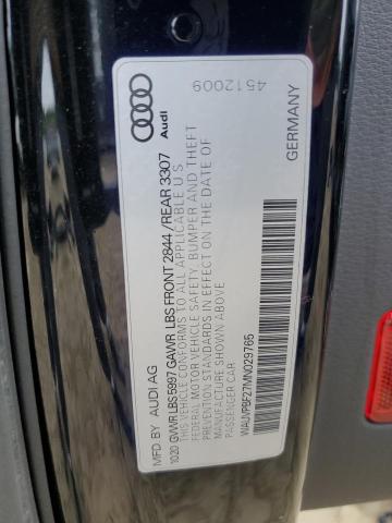 WAUVPBF27MN029765 - 2021 AUDI A7 E PRESTIGE BLACK photo 13