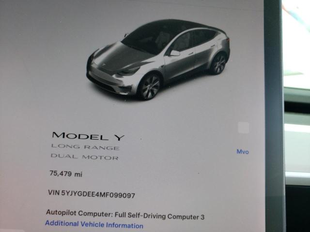 5YJYGDEE4MF099097 - 2021 TESLA MODEL Y Ağ foto 9