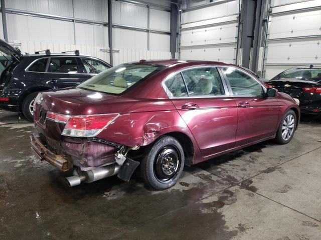 1HGCP2F80BA022824 - 2011 HONDA ACCORD EXL BURGUNDY photo 3