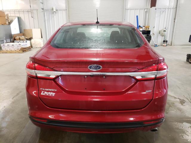 3FA6P0H70HR185742 - 2017 FORD FUSION SE RED photo 6