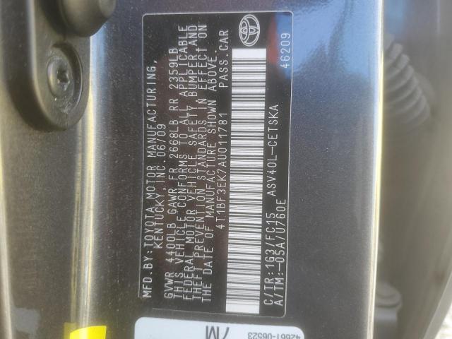 4T1BF3EK7AU011781 - 2010 TOYOTA CAMRY BASE 石墨色 照片 13