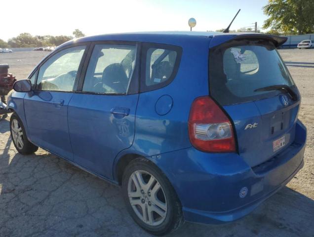 JHMGD38618S016039 - 2008 HONDA FIT SPORT BLUE photo 2