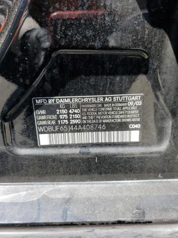 WDBUF65J44A408746 - 2004 MERCEDES-BENZ E 320 黑色 照片 12