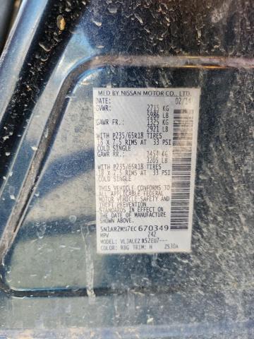 5N1AR2MN7EC670349 - 2014 NISSAN PATHFINDER S Mavi foto 14