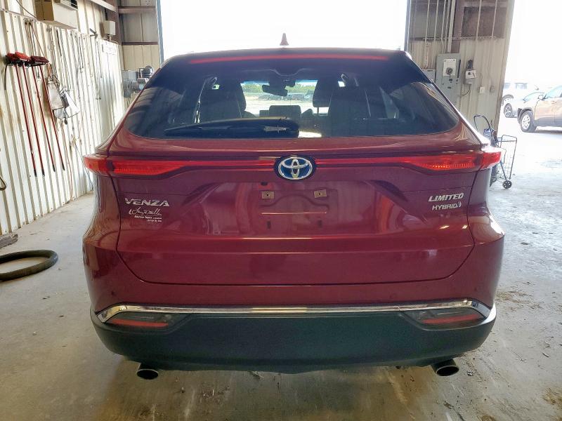 JTEAAAAH6MJ076135 - 2021 TOYOTA VENZA LE ბურგუნდია ფოტო 6