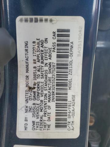 1NXBR32E55Z375287 - 2005 TOYOTA COROLLA CE BLUE photo 12