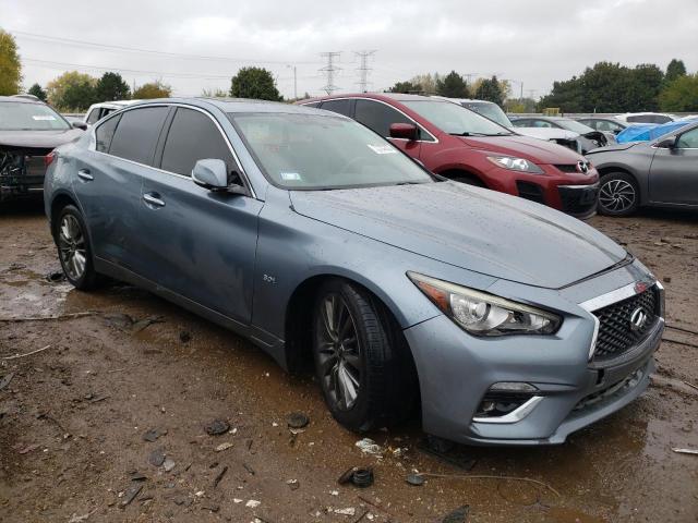 JN1EV7AR4JM437302 - 2018 INFINITI Q50 LUXE BLUE photo 4