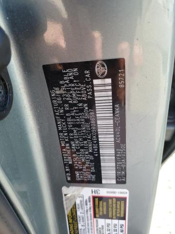 4T4BE46K09R086587 - 2009 TOYOTA CAMRY BASE 绿色 照片 12