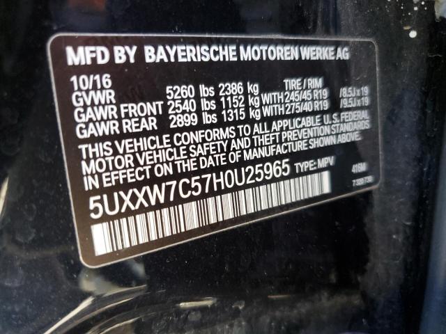 5UXXW7C57H0U25965 - 2017 BMW X4 XDRIVEM40I BLACK photo 13