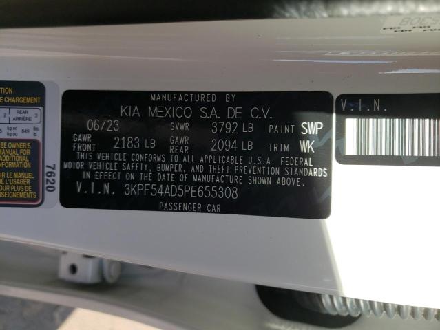 3KPF54AD5PE655308 - 2023 KIA FORTE GT LINE WHITE photo 12