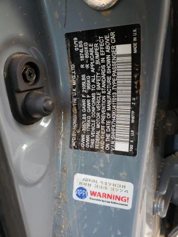 SHHFK7H43KU411013 - 2019 HONDA CIVIC SPORT 灰色 照片 12