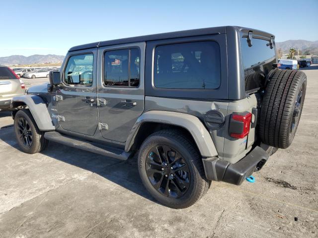 1C4JJXP61NW272307 - 2022 JEEP WRANGLER U SAHARA 4XE GRAY photo 2