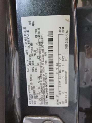 1FMCU9G92KUC08575 - 2019 FORD ESCAPE SE GRAY photo 13