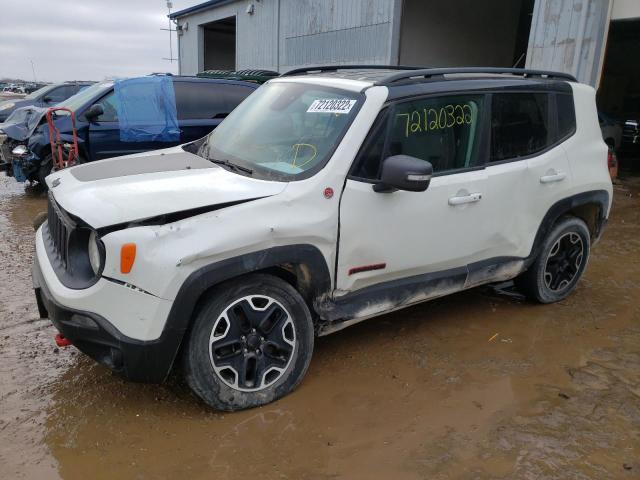 ZACCJBCB8HPE91393 - 2017 JEEP RENEGADE TRAILHAWK WHITE photo 1