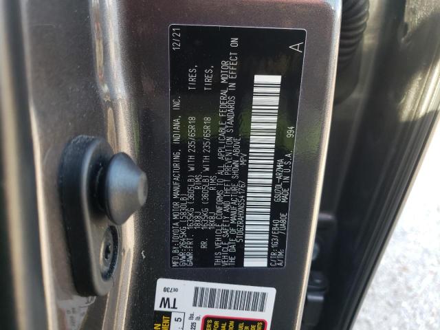 5TDGZRAHXNS541767 - 2022 TOYOTA HIGHLANDER XLE ნაცრისფერი ფოტო 14