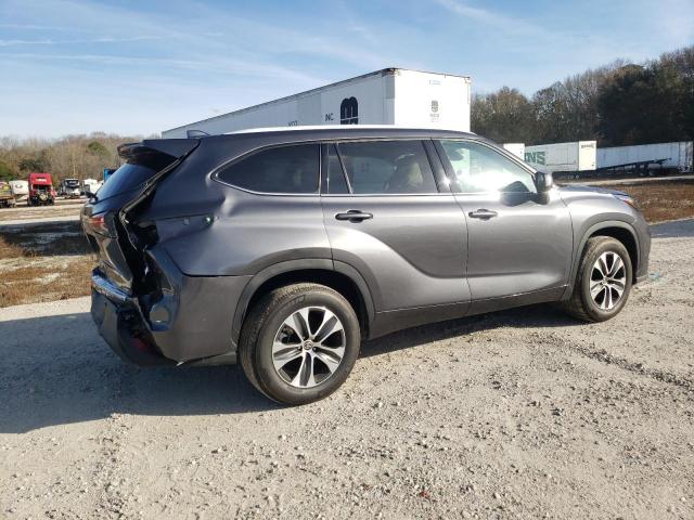 5TDGZRAHXNS541767 - 2022 TOYOTA HIGHLANDER XLE GRAY photo 3