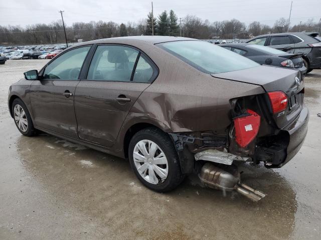 3VW2K7AJ8CM351773 - 2012 VOLKSWAGEN JETTA BASE BROWN photo 2