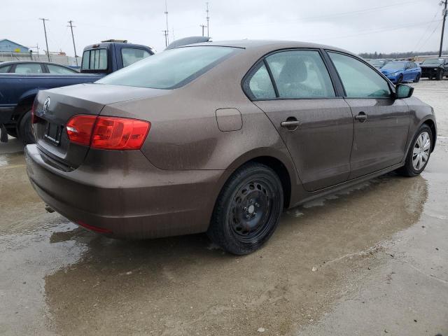 3VW2K7AJ8CM351773 - 2012 VOLKSWAGEN JETTA BASE BROWN photo 3