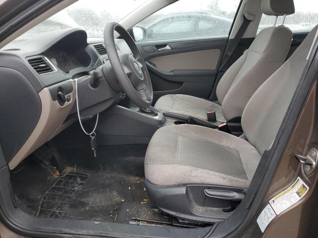 3VW2K7AJ8CM351773 - 2012 VOLKSWAGEN JETTA BASE BROWN photo 7