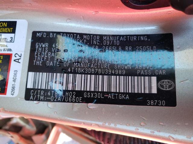 4T1BK3DB7BU394989 - 2011 TOYOTA AVALON BASE 金色 照片 12