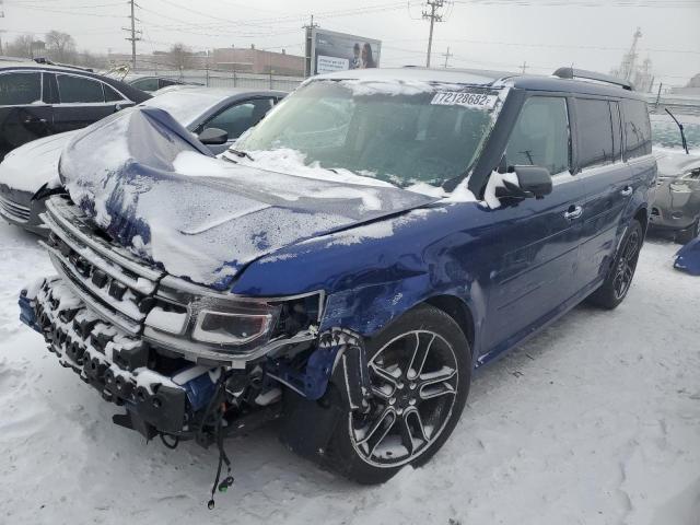 2FMHK6DT9EBD05986 - 2014 FORD FLEX LIMITED BLUE photo 1