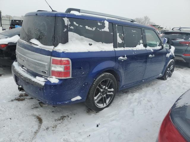 2FMHK6DT9EBD05986 - 2014 FORD FLEX LIMITED BLUE photo 3