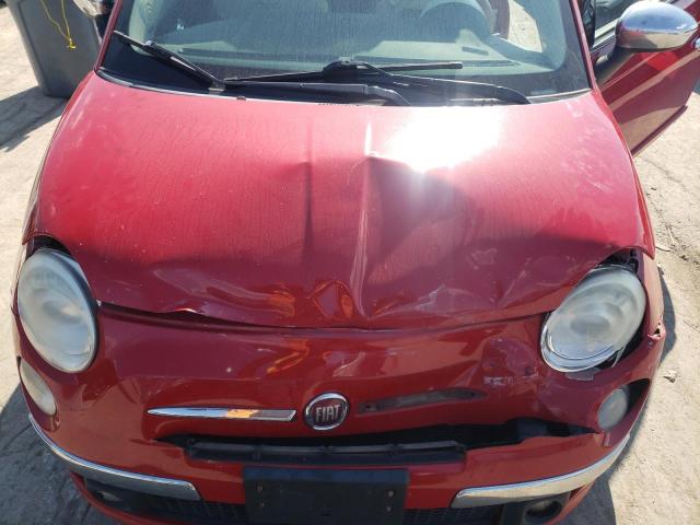 3C3CFFER5CT111189 - 2012 FIAT 500 LOUNGE RED photo 11