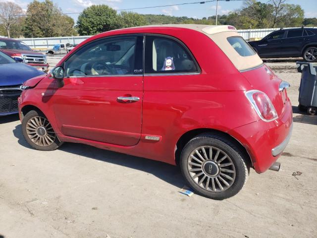 3C3CFFER5CT111189 - 2012 FIAT 500 LOUNGE RED photo 2