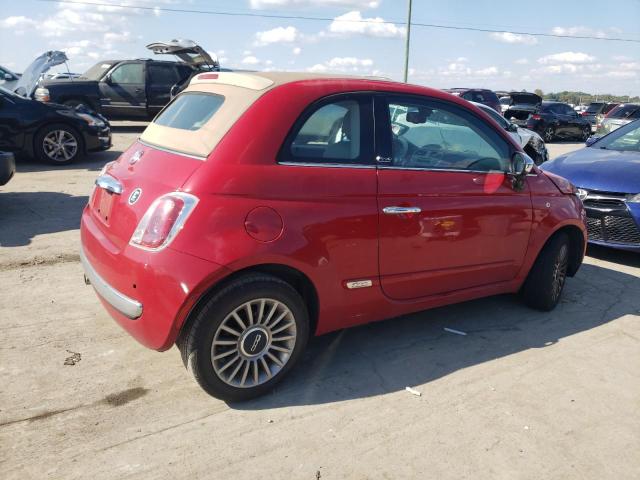 3C3CFFER5CT111189 - 2012 FIAT 500 LOUNGE RED photo 3