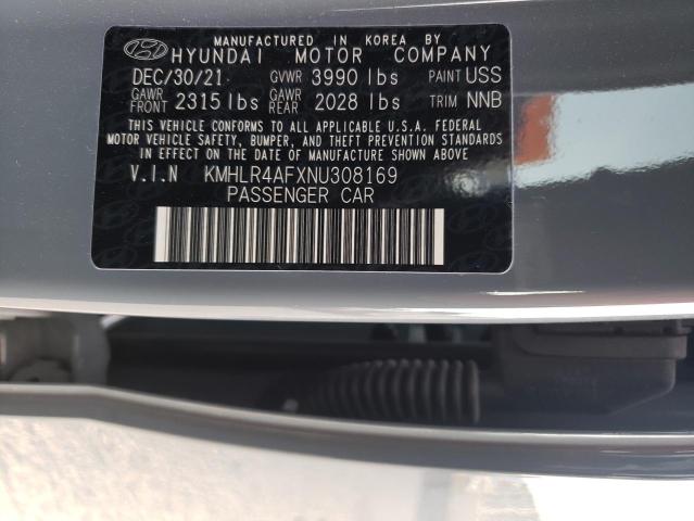 KMHLR4AFXNU308169 - 2022 HYUNDAI ELANTRA N GRAY photo 12