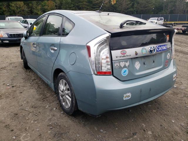 JTDKN3DP7F3071772 - 2015 TOYOTA PRIUS PLUG BLUE photo 2