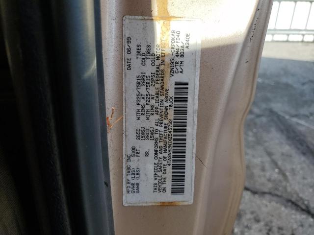 4TASN92N1XZ545732 - 1999 TOYOTA TACOMA XTRACAB PRERUNNER ოქროსფერი ფოტო 12