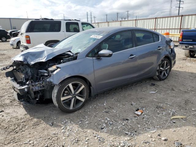 3KPFL4A85JE208929 - 2018 KIA FORTE EX BLUE photo 1