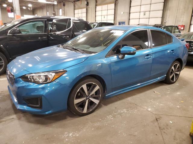 4S3GKAJ63K1605872 - 2019 SUBARU IMPREZA SPORT BLUE photo 1