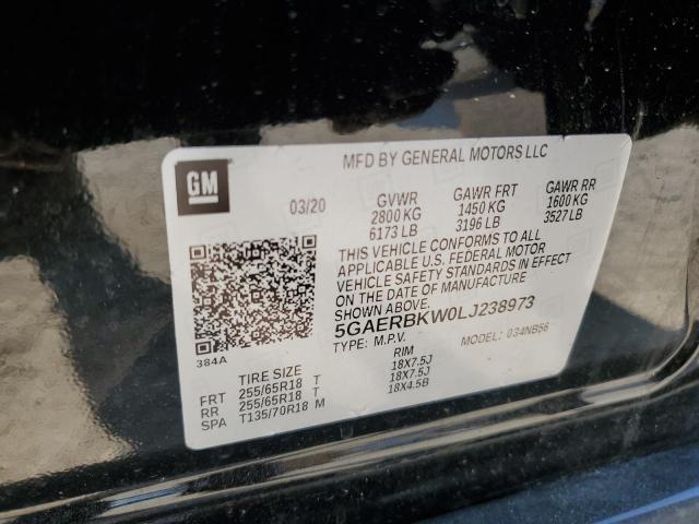 5GAERBKW0LJ238973 - 2020 BUICK ENCLAVE ESSENCE 黑色 照片 14