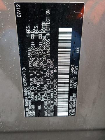 JTLZE4FE0CJ024093 - 2012 TOYOTA SCION XB Braun Foto 12