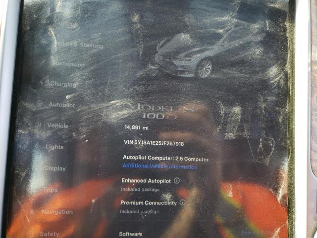 5YJSA1E25JF267918 - 2018 TESLA MODEL S 灰色 照片 9